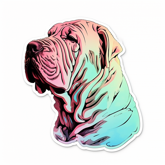 Shar Pei Dog Vinyl Decal Sticker for Car, Laptop, Tumbler and more # 007453