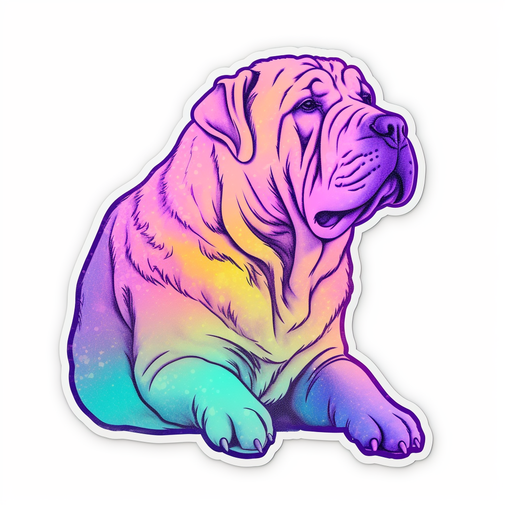 Shar Pei Dog Vinyl Decal Sticker for Car, Laptop, Tumbler and more # 007449