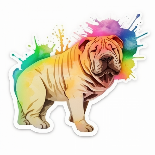 Shar Pei Dog Vinyl Decal Sticker for Car, Laptop, Tumbler and more # 007442