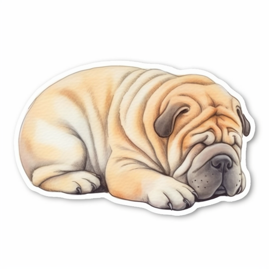 Shar Pei Dog Vinyl Decal Sticker for Car, Laptop, Tumbler and more # 007456