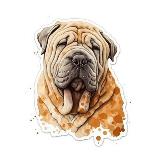 Shar Pei Dog Vinyl Decal Sticker for Car, Laptop, Tumbler and more # 007457