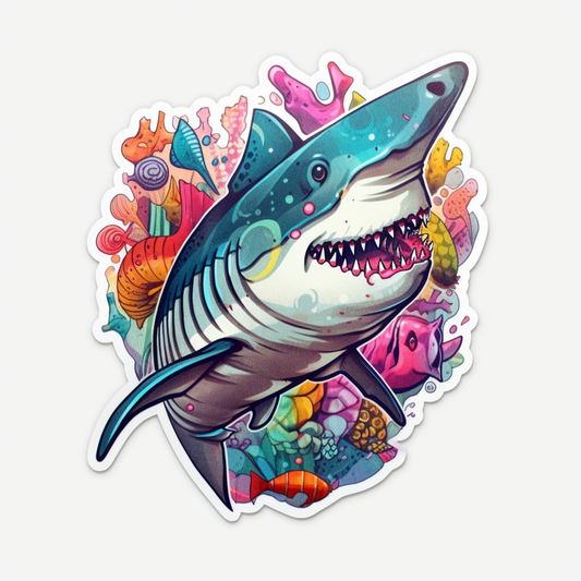 Shark Vinyl Decal Sticker for Car, Laptop, Tumbler and more # 00144