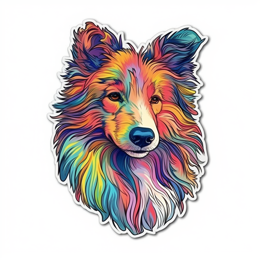 Shetland Sheepdog Dog Vinyl Decal Sticker for Car, Laptop, Tumbler and more # 007294