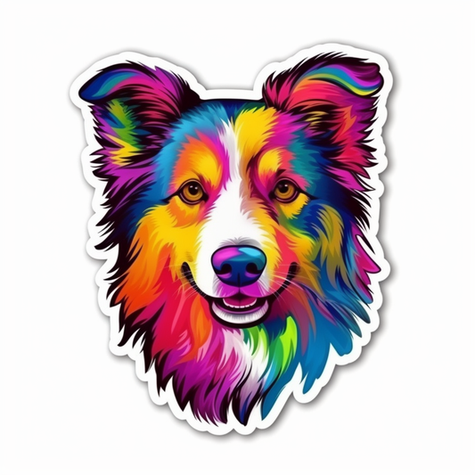 Shetland Sheepdog Dog Vinyl Decal Sticker for Car, Laptop, Tumbler and more # 007288