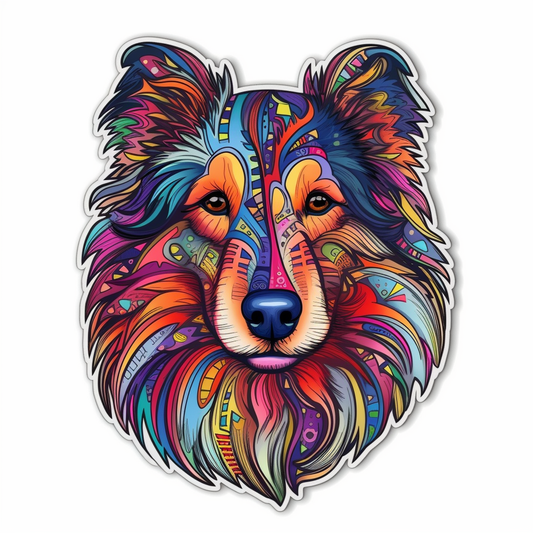 Shetland Sheepdog Dog Vinyl Decal Sticker for Car, Laptop, Tumbler and more # 007297