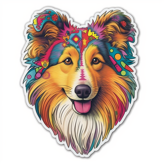 Shetland Sheepdog Dog Vinyl Decal Sticker for Car, Laptop, Tumbler and more # 007302