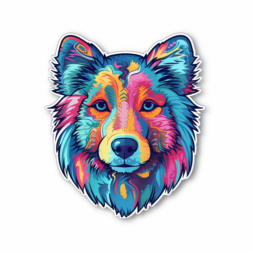 Shetland Sheepdog Dog Vinyl Decal Sticker for Car, Laptop, Tumbler and more # 007347