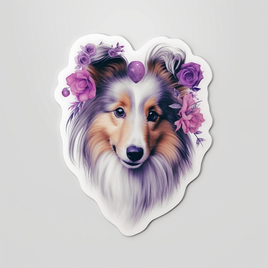 Shetland Sheepdog Dog Vinyl Decal Sticker for Car, Laptop, Tumbler and more # 007311