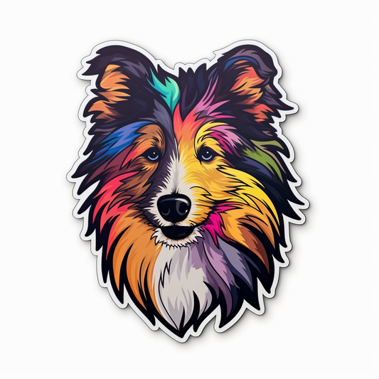 Shetland Sheepdog Dog Vinyl Decal Sticker for Car, Laptop, Tumbler and more # 007310