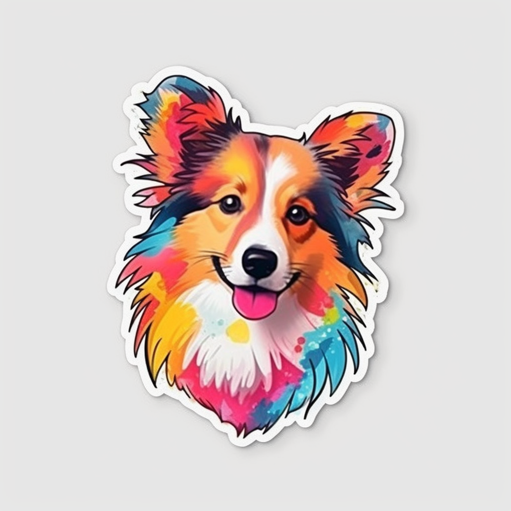 Shetland Sheepdog Dog Vinyl Decal Sticker for Car, Laptop, Tumbler and more # 007344