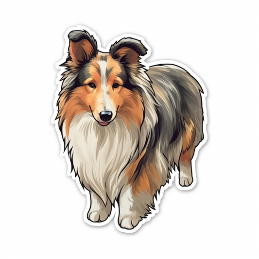 Shetland Sheepdog Dog Vinyl Decal Sticker for Car, Laptop, Tumbler and more # 007270