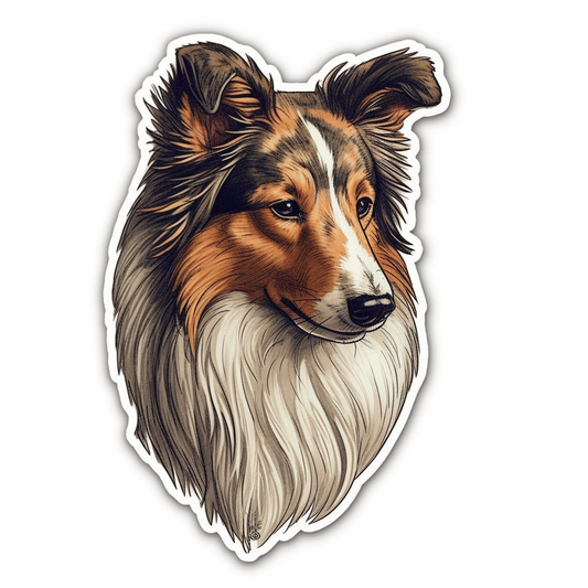 Shetland Sheepdog Dog Vinyl Decal Sticker for Car, Laptop, Tumbler and more # 007279