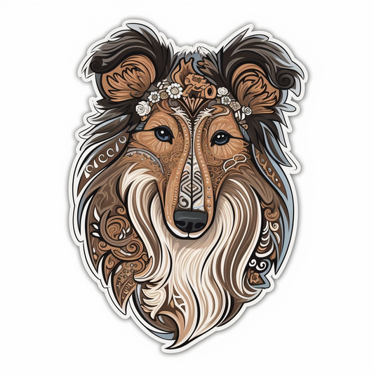 Shetland Sheepdog Dog Vinyl Decal Sticker for Car, Laptop, Tumbler and more # 007281