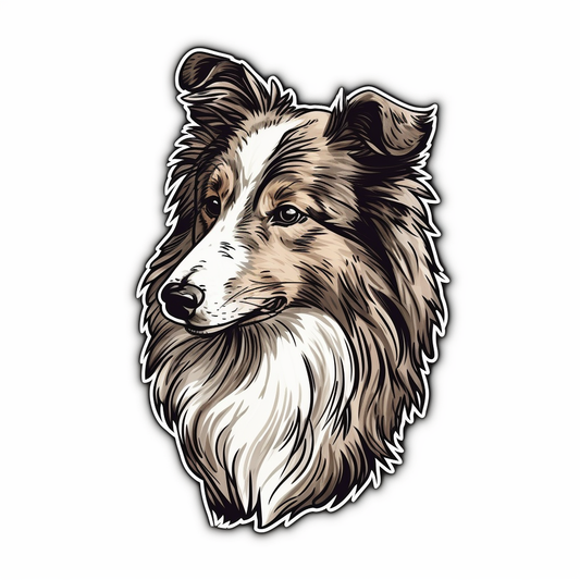 Shetland Sheepdog Dog Vinyl Decal Sticker for Car, Laptop, Tumbler and more # 007290