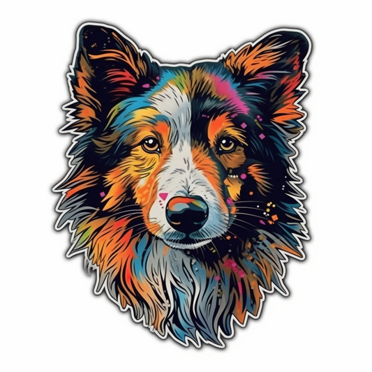 Shetland Sheepdog Dog Vinyl Decal Sticker for Car, Laptop, Tumbler and more # 007312