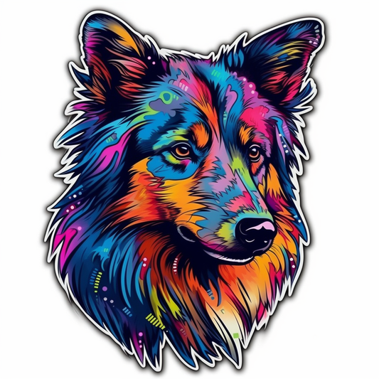 Shetland Sheepdog Dog Vinyl Decal Sticker for Car, Laptop, Tumbler and more # 007326