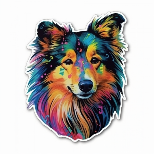 Shetland Sheepdog Dog Vinyl Decal Sticker for Car, Laptop, Tumbler and more # 007316
