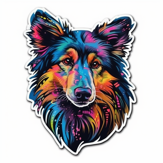 Shetland Sheepdog Dog Vinyl Decal Sticker for Car, Laptop, Tumbler and more # 007318