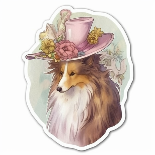 Shetland Sheepdog Dog Vinyl Decal Sticker for Car, Laptop, Tumbler and more # 007321