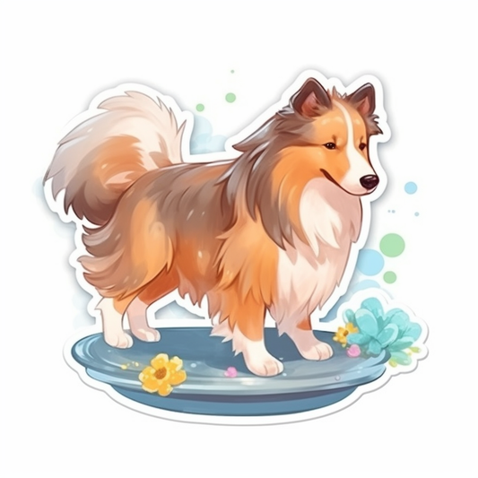 Shetland Sheepdog Dog Vinyl Decal Sticker for Car, Laptop, Tumbler and more # 007323