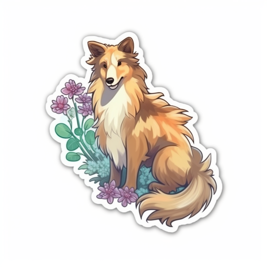 Shetland Sheepdog Dog Vinyl Decal Sticker for Car, Laptop, Tumbler and more # 007319
