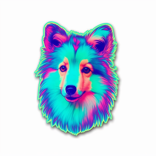 Shetland Sheepdog Dog Vinyl Decal Sticker for Car, Laptop, Tumbler and more # 007329