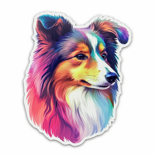 Shetland Sheepdog Dog Vinyl Decal Sticker for Car, Laptop, Tumbler and more # 007341