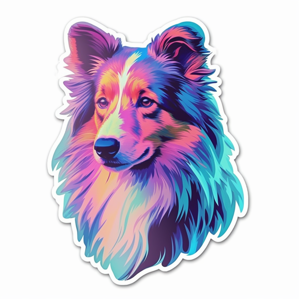 Shetland Sheepdog Dog Vinyl Decal Sticker for Car, Laptop, Tumbler and more # 007330