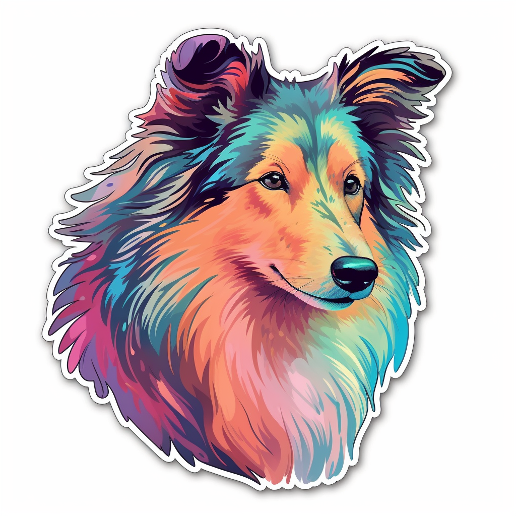 Shetland Sheepdog Dog Vinyl Decal Sticker for Car, Laptop, Tumbler and more # 007343