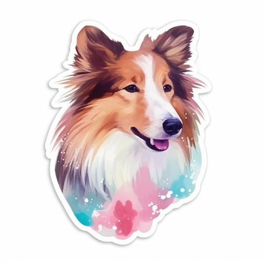 Shetland Sheepdog Dog Vinyl Decal Sticker for Car, Laptop, Tumbler and more # 007342