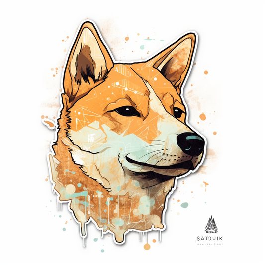 Shiba Inu Dog Vinyl Decal Sticker for Car, Laptop, Tumbler and more # 001664