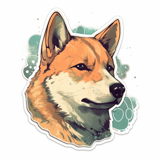 Shiba Inu Dog Vinyl Decal Sticker for Car, Laptop, Tumbler and more # 001673