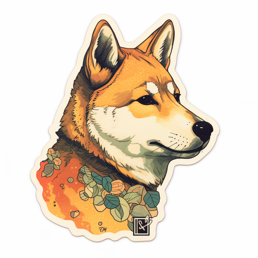 Shiba Inu Dog Vinyl Decal Sticker for Car, Laptop, Tumbler and more # 001666