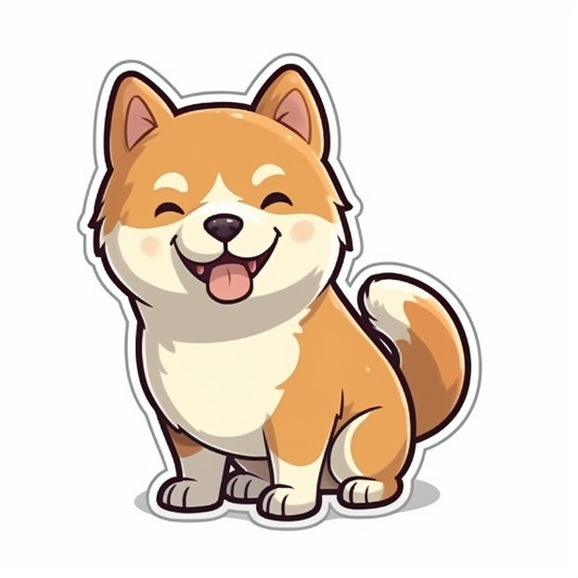 Shiba Inu Dog Vinyl Decal Sticker for Car, Laptop, Tumbler and more # 001605