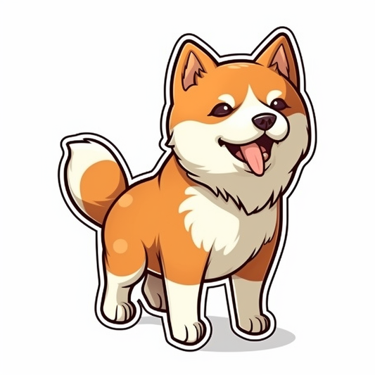 Shiba Inu Dog Vinyl Decal Sticker for Car, Laptop, Tumbler and more # 001608
