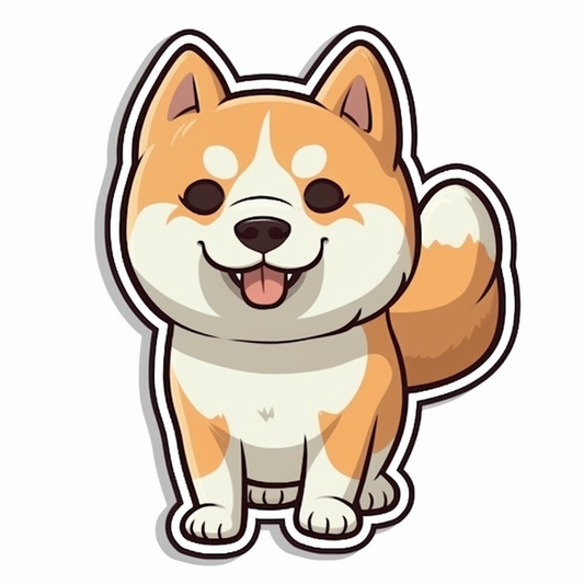 Shiba Inu Dog Vinyl Decal Sticker for Car, Laptop, Tumbler and more # 001610