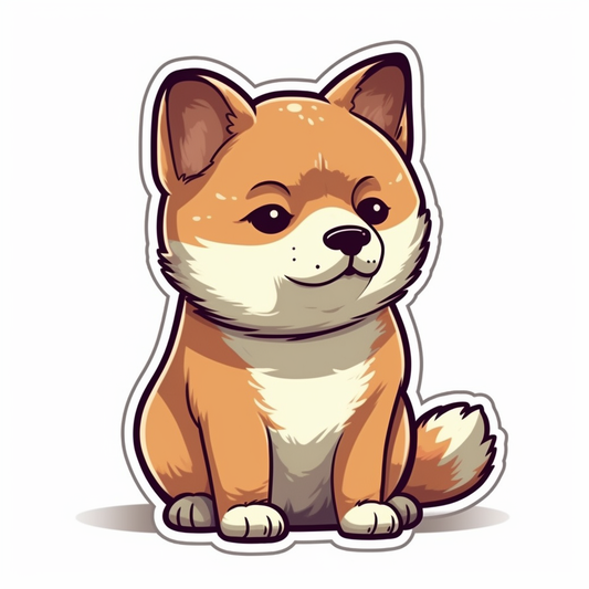 Shiba Inu Dog Vinyl Decal Sticker for Car, Laptop, Tumbler and more # 001611