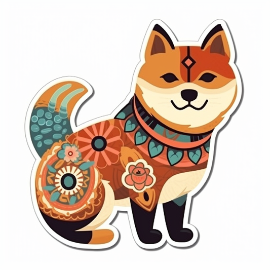 Shiba Inu Dog Vinyl Decal Sticker for Car, Laptop, Tumbler and more # 001623