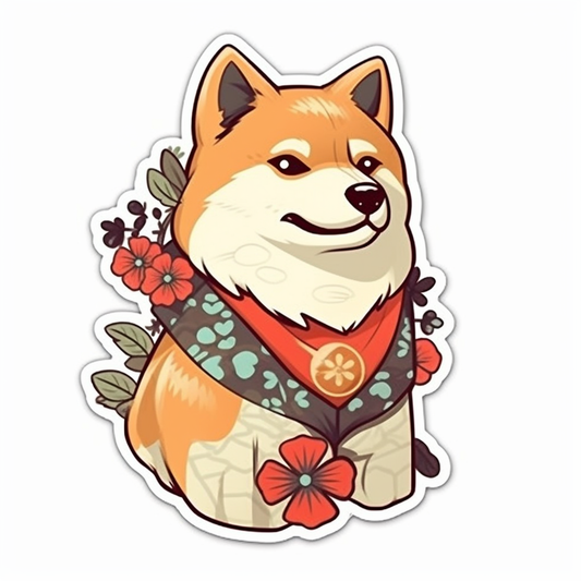 Shiba Inu Dog Vinyl Decal Sticker for Car, Laptop, Tumbler and more # 001629