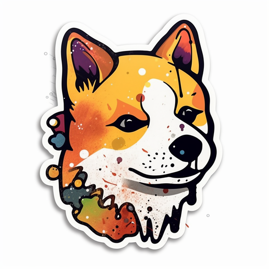 Shiba Inu Dog Vinyl Decal Sticker for Car, Laptop, Tumbler and more # 001628