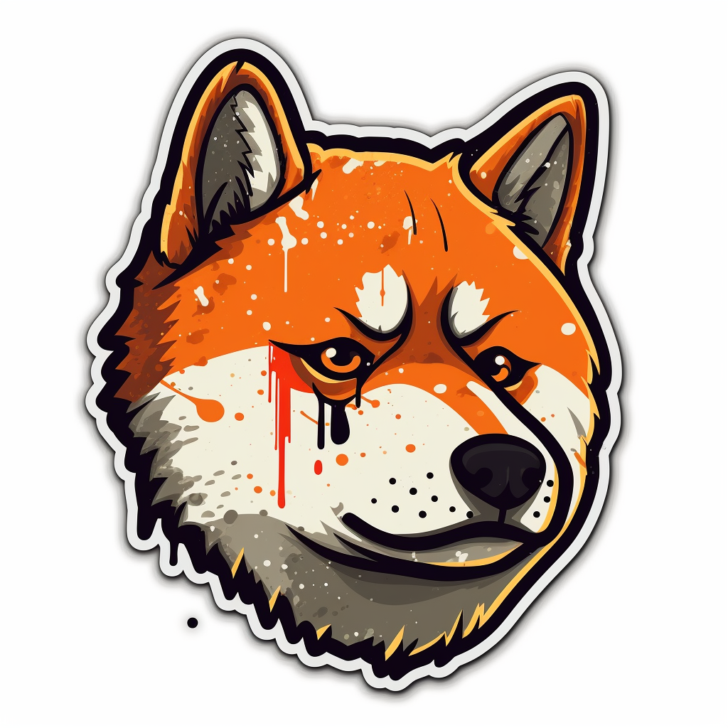 Shiba Inu Dog Vinyl Decal Sticker for Car, Laptop, Tumbler and more # 001637