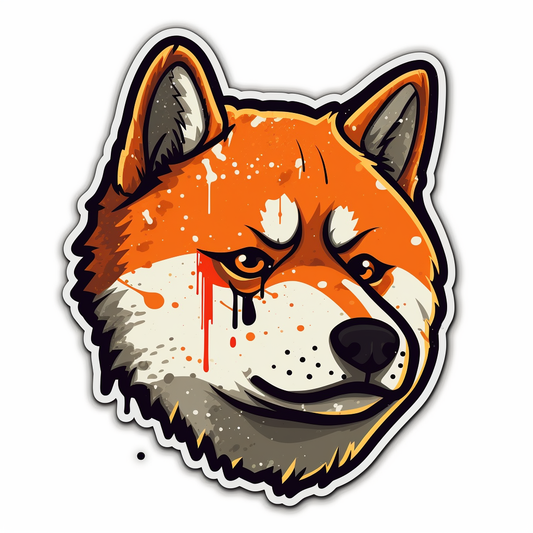 Shiba Inu Dog Vinyl Decal Sticker for Car, Laptop, Tumbler and more # 001637