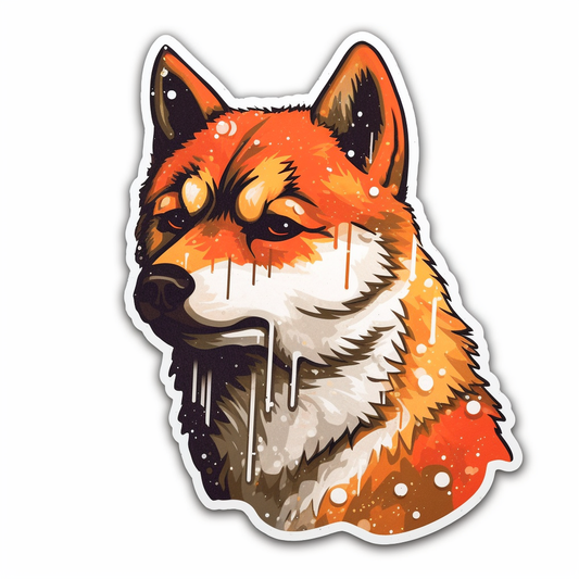 Shiba Inu Dog Vinyl Decal Sticker for Car, Laptop, Tumbler and more # 001633