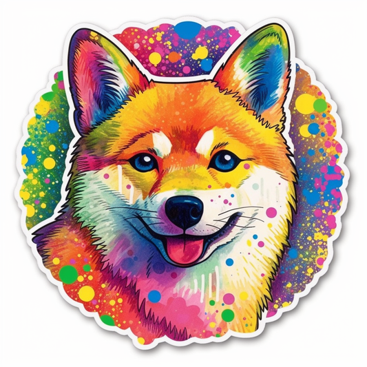 Shiba Inu Dog Vinyl Decal Sticker for Car, Laptop, Tumbler and more # 001639