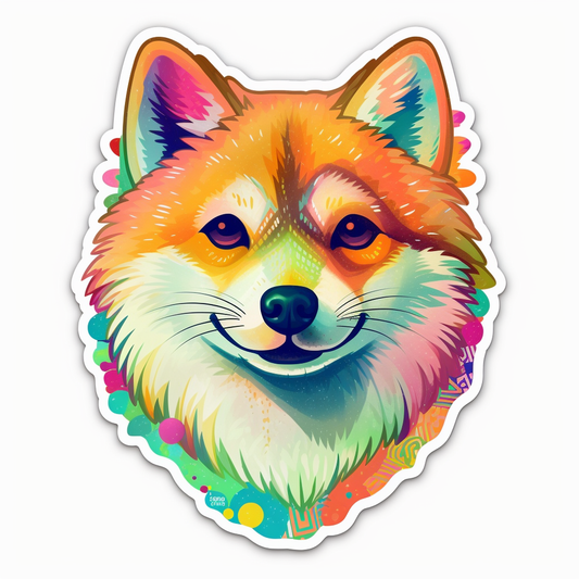 Shiba Inu Dog Vinyl Decal Sticker for Car, Laptop, Tumbler and more # 001634