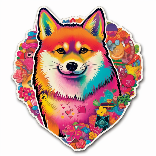 Shiba Inu Dog Vinyl Decal Sticker for Car, Laptop, Tumbler and more # 001647