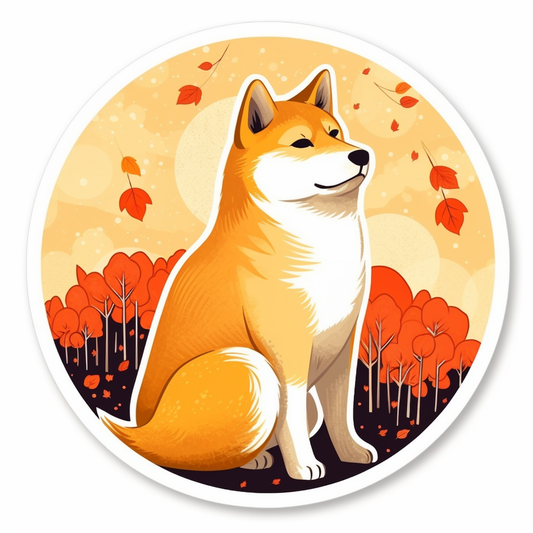 Shiba Inu Dog Vinyl Decal Sticker for Car, Laptop, Tumbler and more # 001645