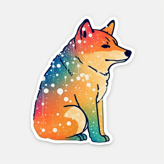 Shiba Inu Dog Vinyl Decal Sticker for Car, Laptop, Tumbler and more # 001650