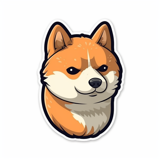 Shiba Inu Dog Vinyl Decal Sticker for Car, Laptop, Tumbler and more # 001653
