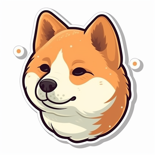 Shiba Inu Dog Vinyl Decal Sticker for Car, Laptop, Tumbler and more # 001648